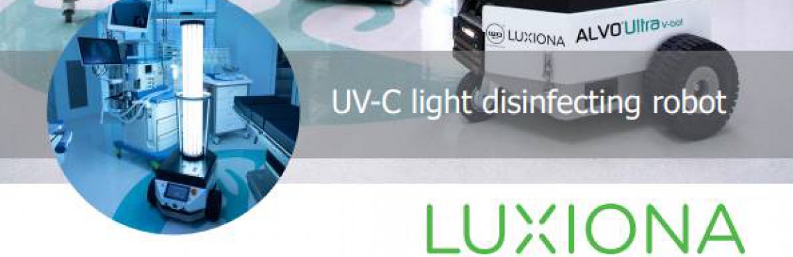 UV-C šviesos dezinfekavimo robotas